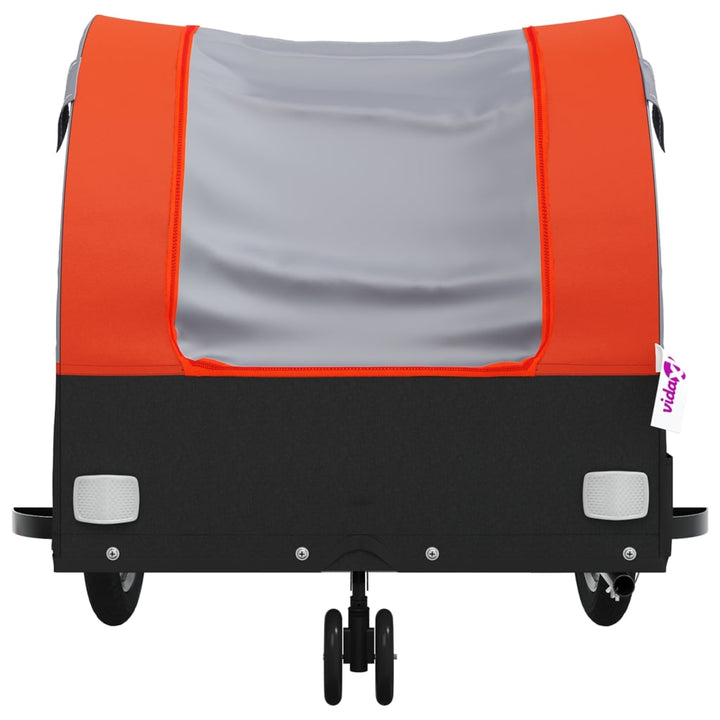 cykelanhænger 30 kg jern sort og orange
