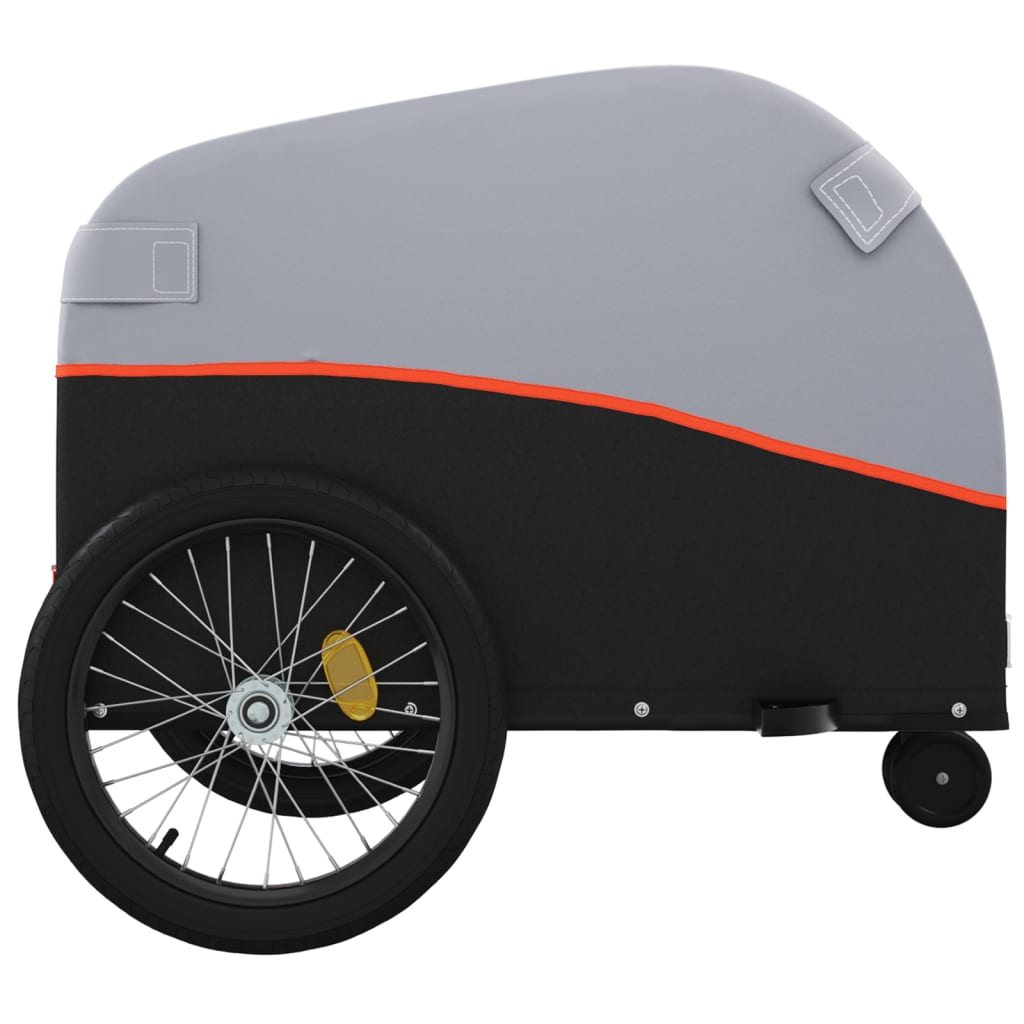 cykelanhænger 30 kg jern sort og orange