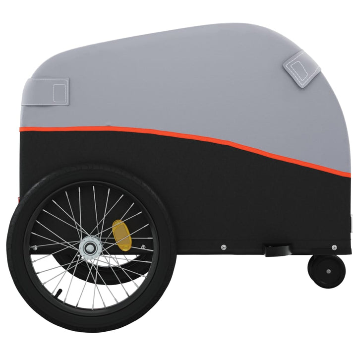 cykelanhænger 30 kg jern sort og orange
