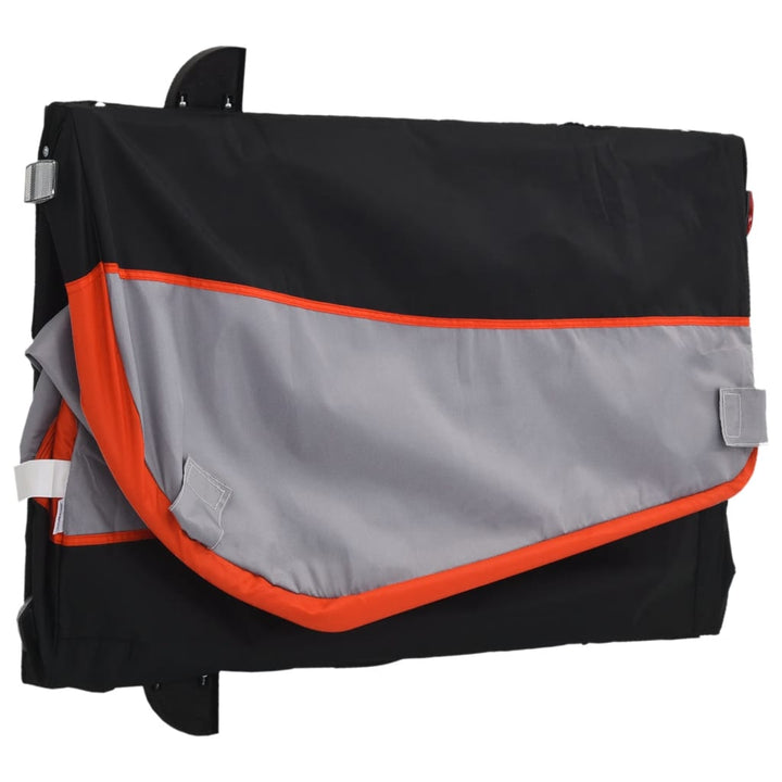 cykelanhænger 30 kg jern sort og orange