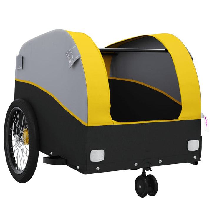 cykelanhænger 30 kg jern sort og gul
