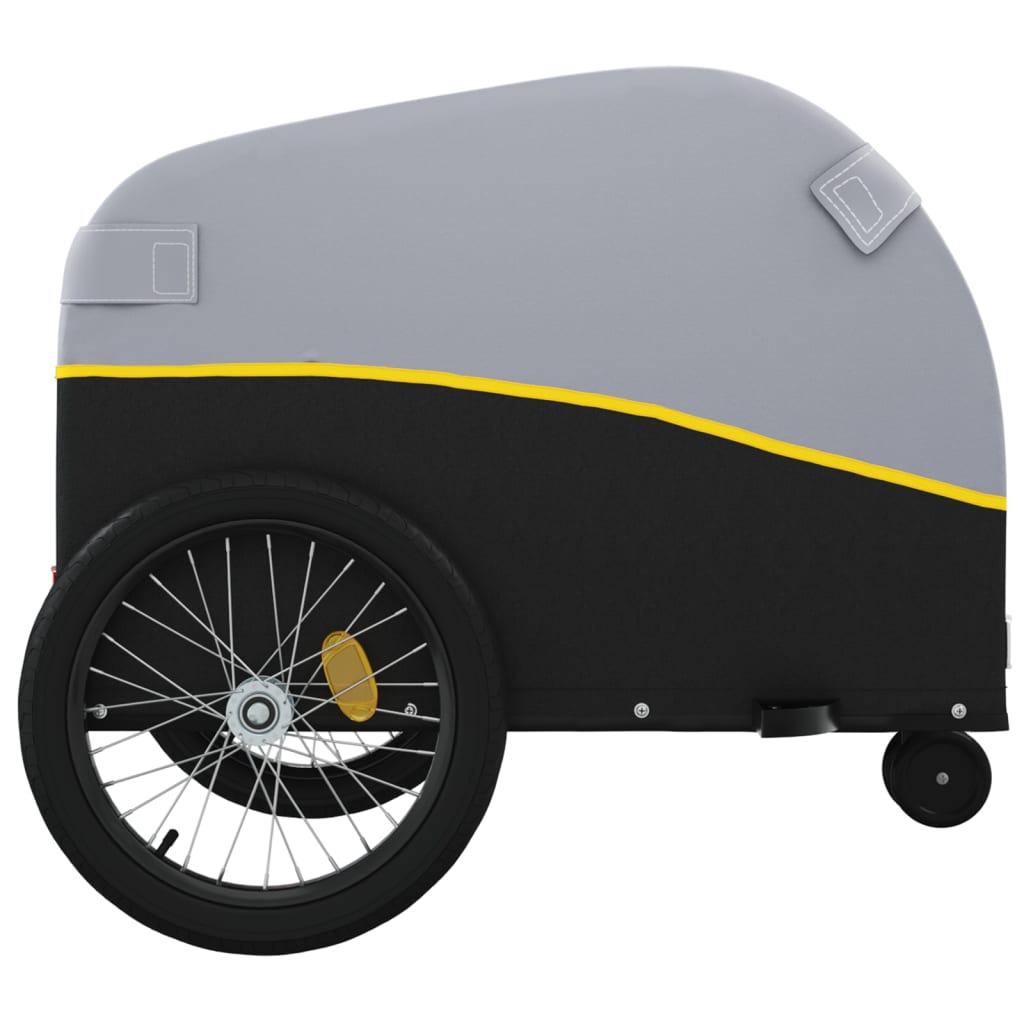 cykelanhænger 30 kg jern sort og gul