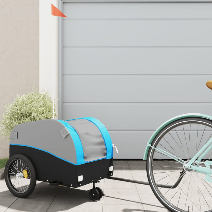 cykelanhænger 30 kg jern sort og blå