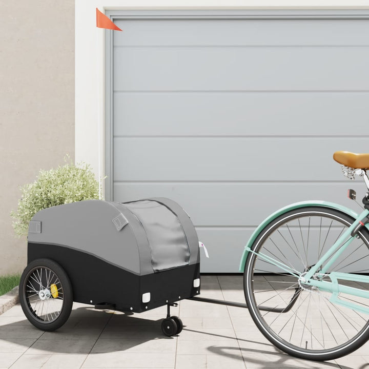 cykelanhænger 45 kg jern sort og grå