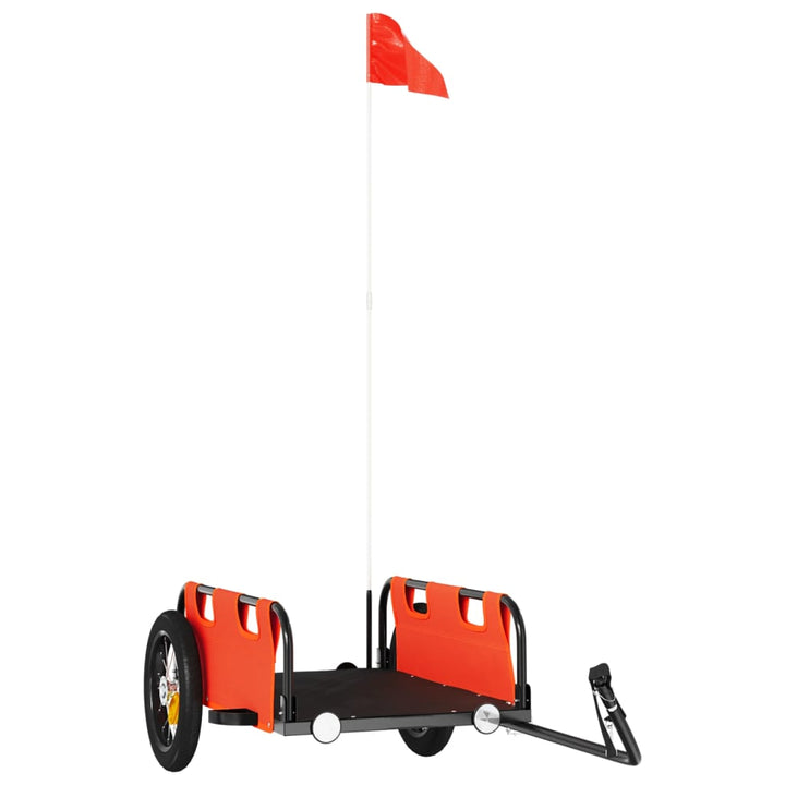 cykeltrailer oxfordstof og jern orange