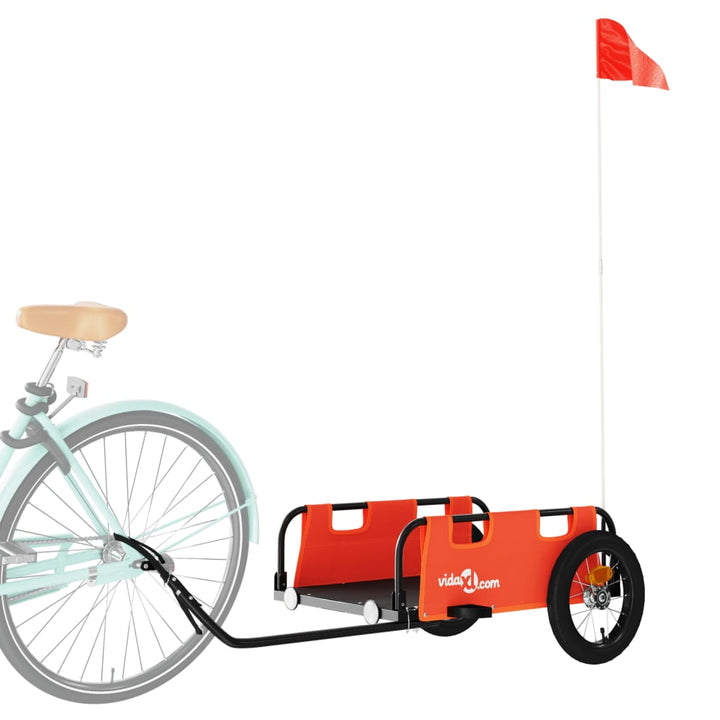 cykeltrailer oxfordstof og jern orange