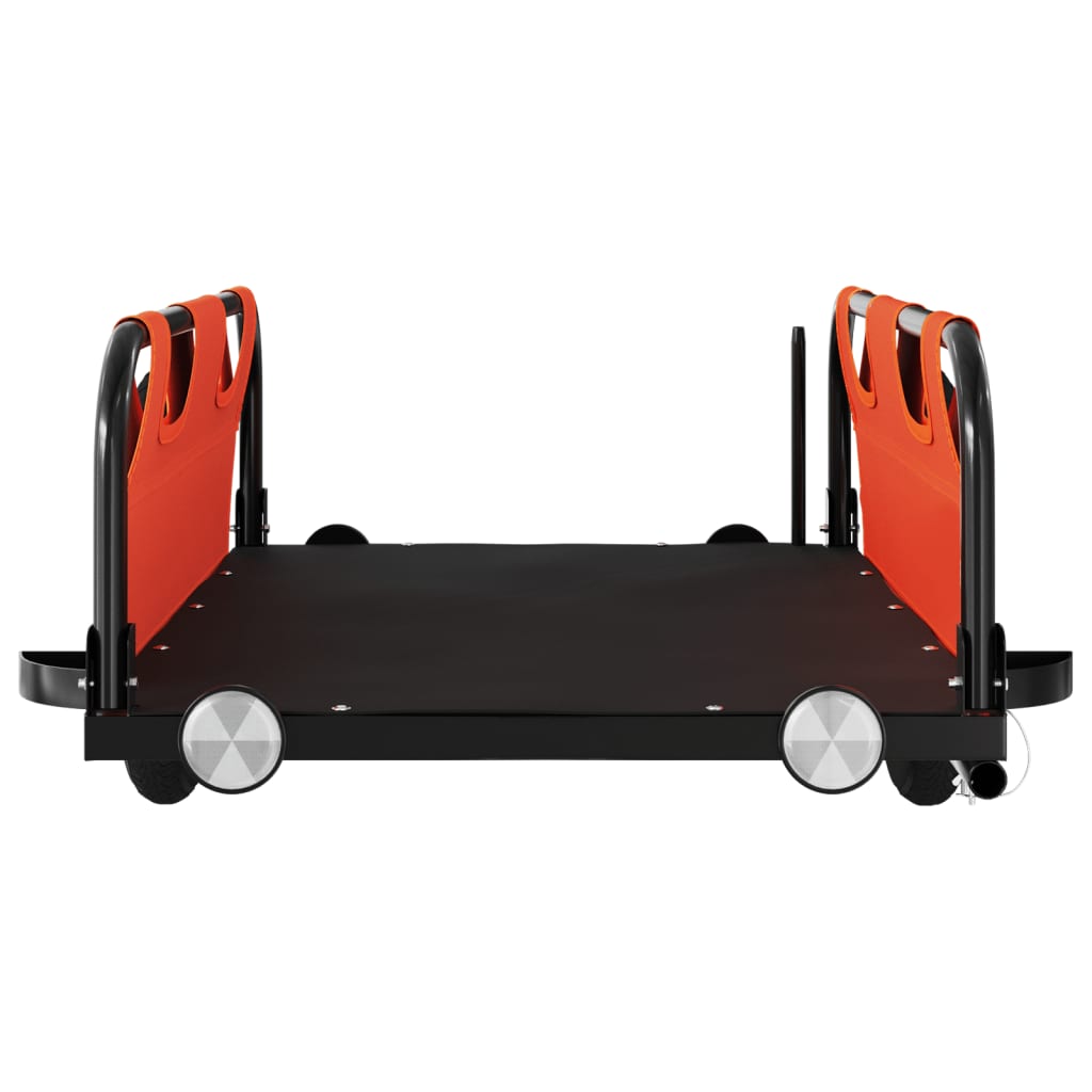 cykeltrailer oxfordstof og jern orange