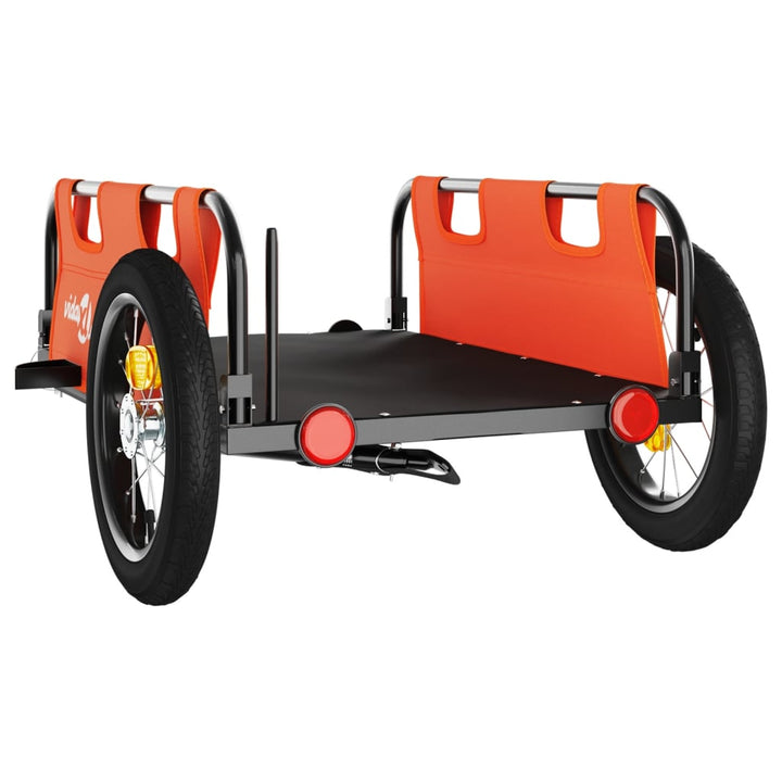 cykeltrailer oxfordstof og jern orange