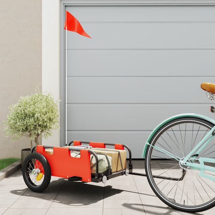 cykeltrailer oxfordstof og jern orange