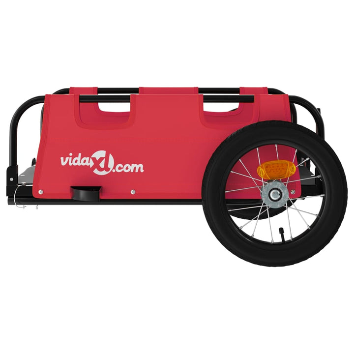 cykeltrailer oxfordstof og jern rød