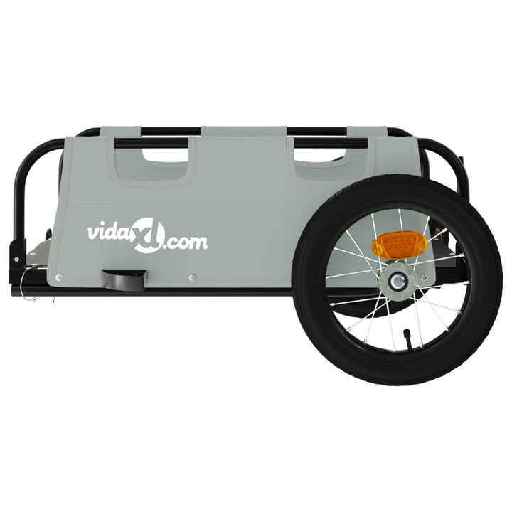 cykeltrailer oxfordstof og jern grå
