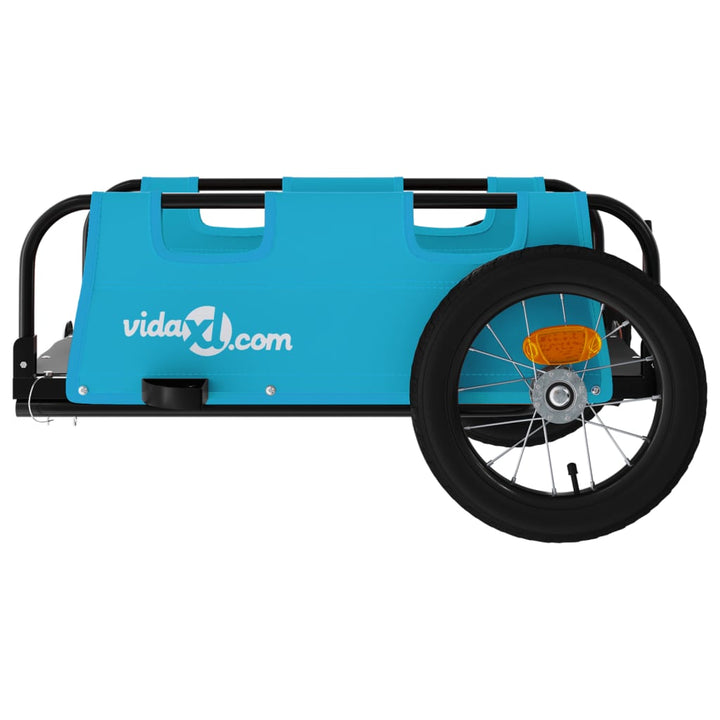 cykeltrailer oxfordstof og jern blå