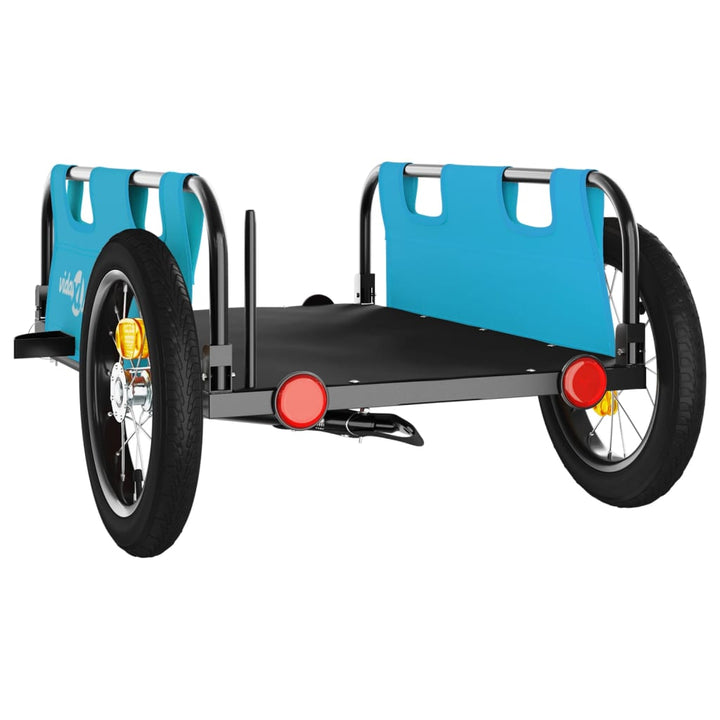 cykeltrailer oxfordstof og jern blå