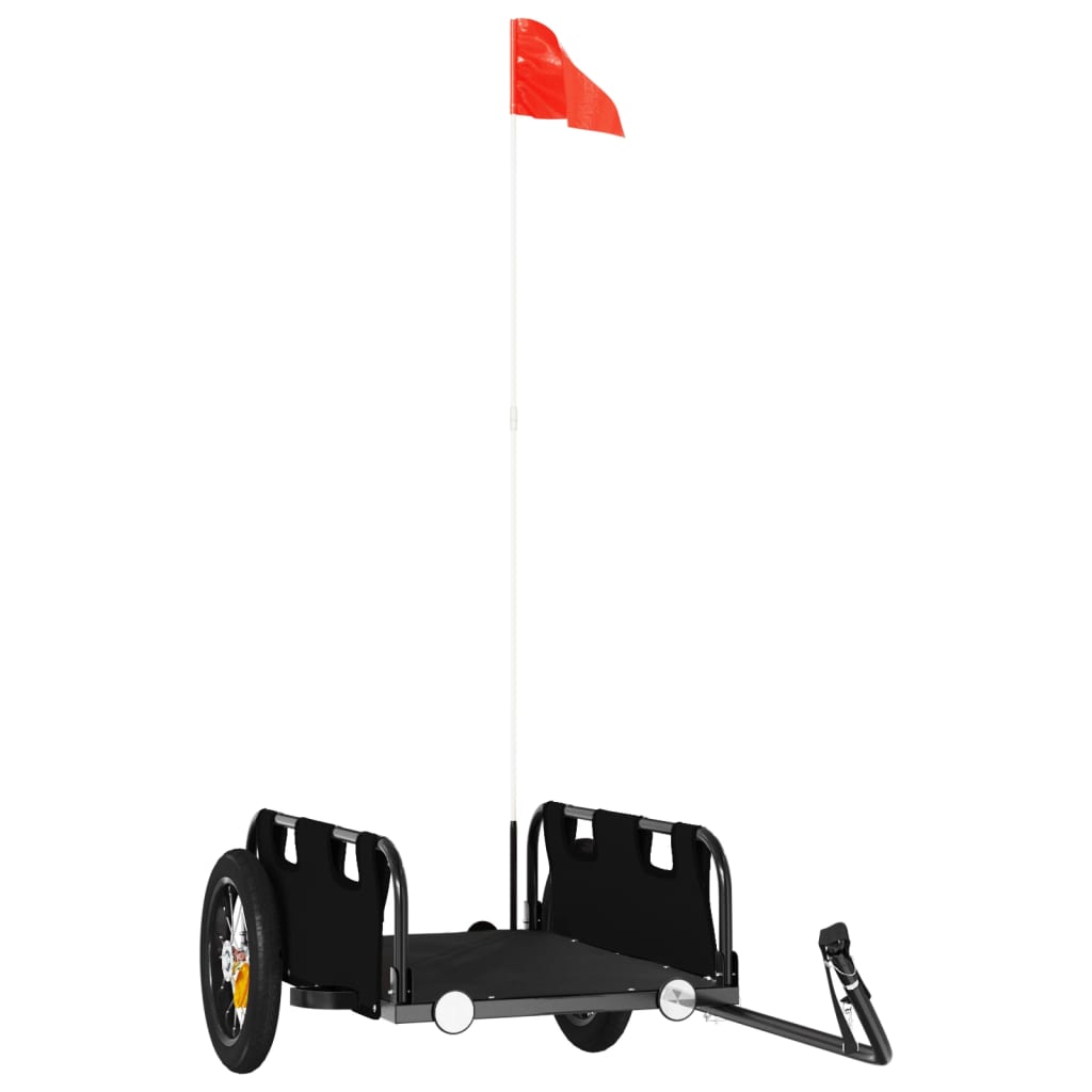 cykeltrailer oxfordstof og jern sort