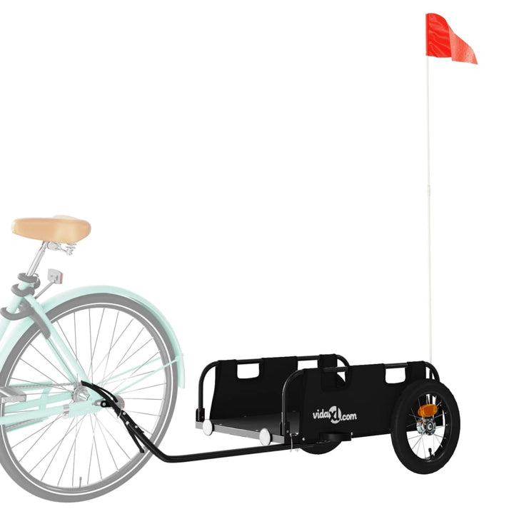 cykeltrailer oxfordstof og jern sort