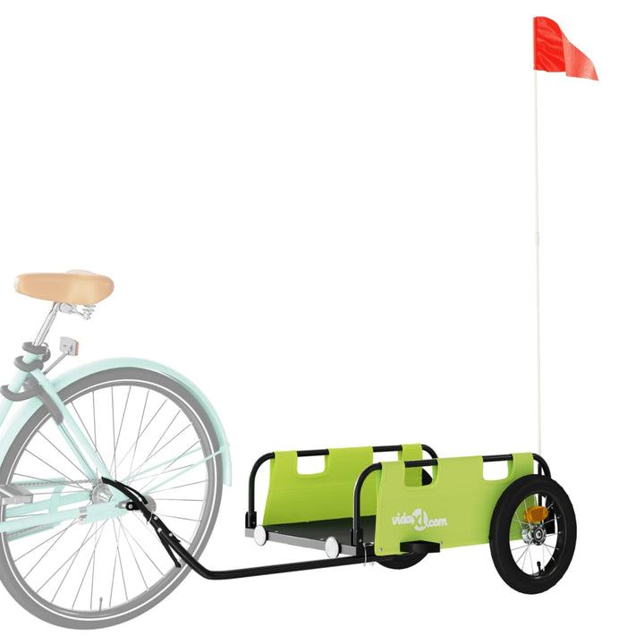 cykeltrailer oxfordstof og jern grøn