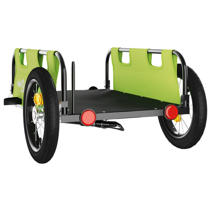 cykeltrailer oxfordstof og jern grøn