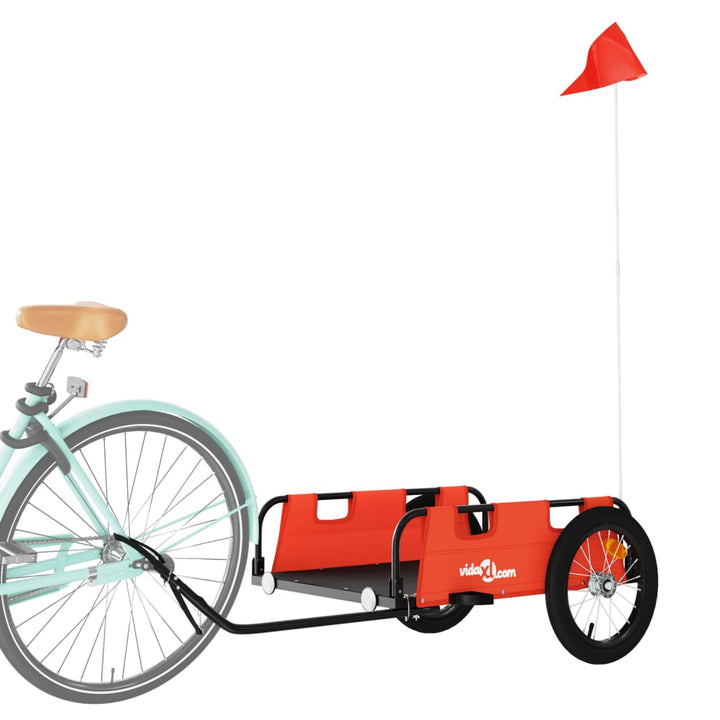 cykeltrailer til kæledyr oxfordstof og jern orange