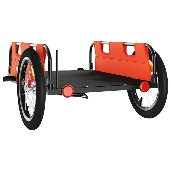 cykeltrailer til kæledyr oxfordstof og jern orange