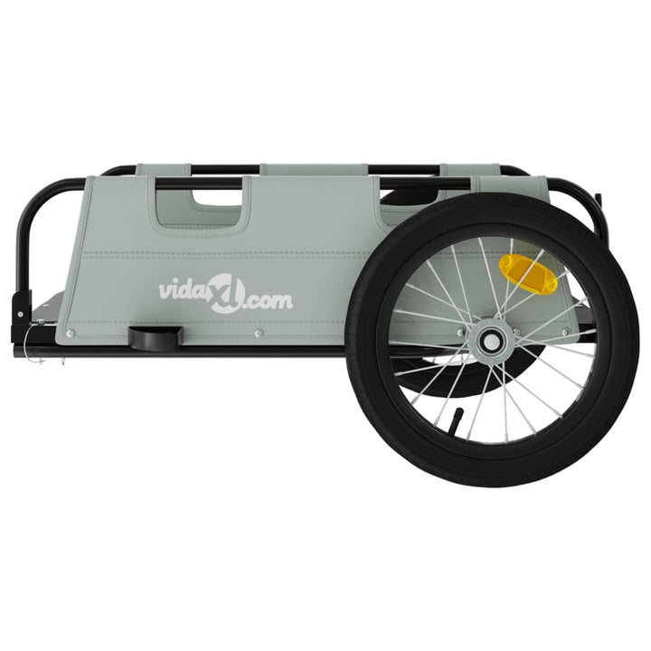 cykeltrailer oxfordstof og jern grå