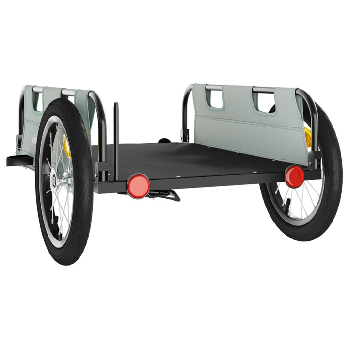 cykeltrailer oxfordstof og jern grå