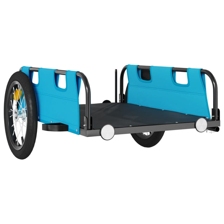 cykeltrailer oxfordstof og jern blå