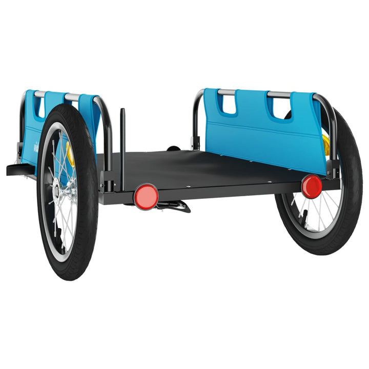 cykeltrailer oxfordstof og jern blå