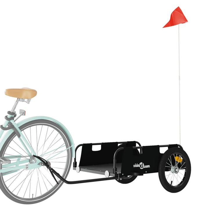 cykeltrailer oxfordstof og jern sort