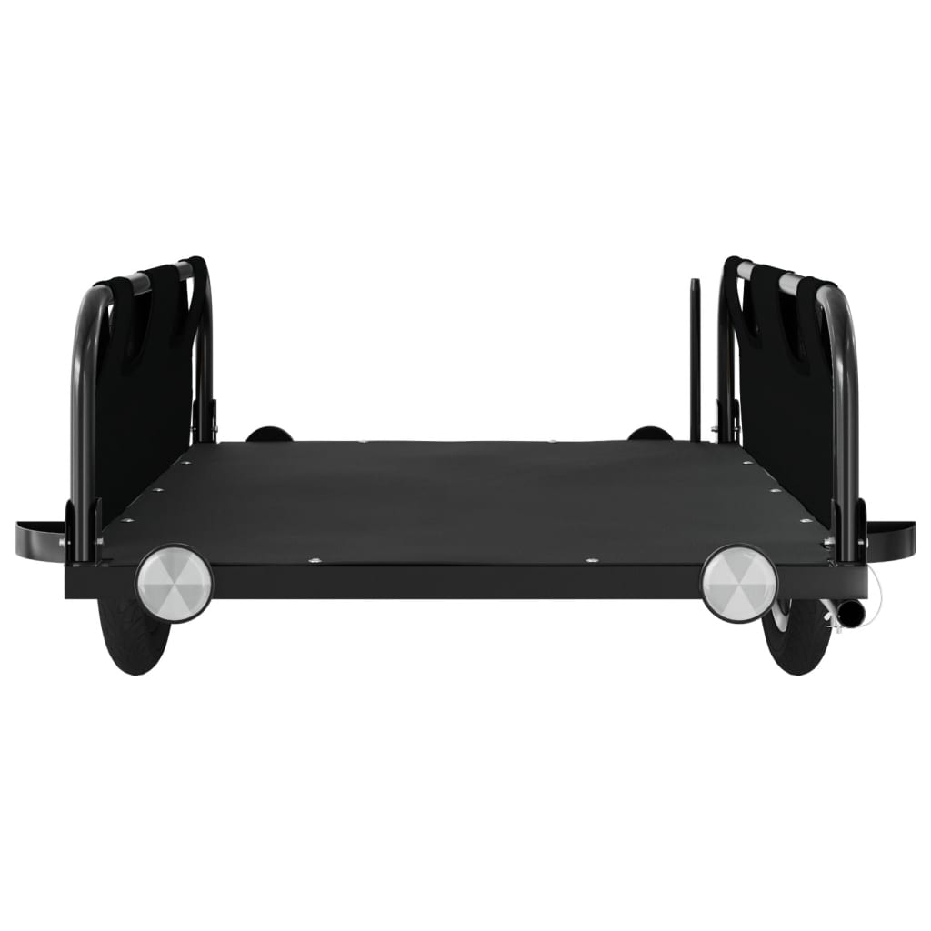 cykeltrailer oxfordstof og jern sort