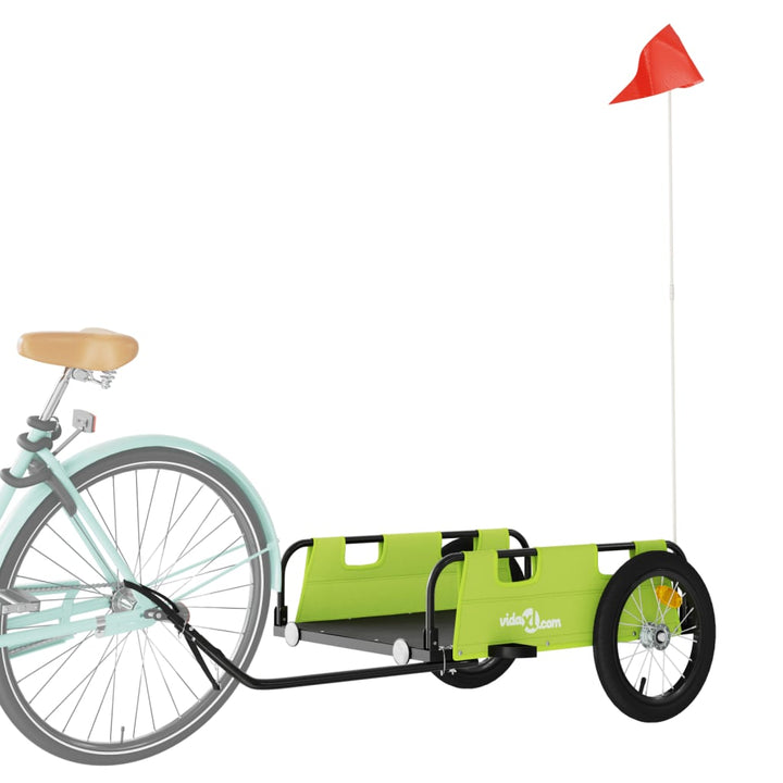 cykeltrailer oxfordstof og jern grøn