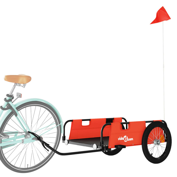 cykeltrailer til kæledyr oxfordstof og jern orange