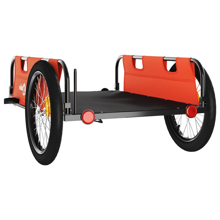 cykeltrailer til kæledyr oxfordstof og jern orange