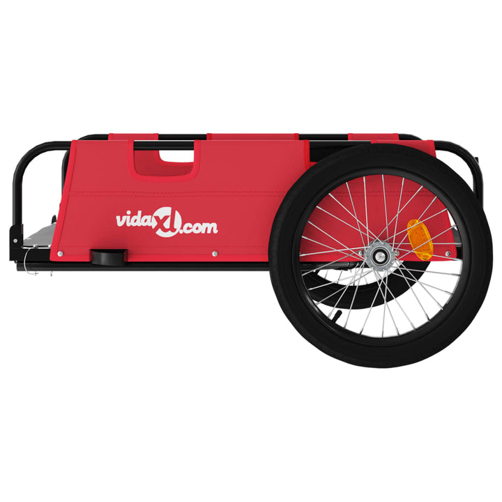 cykeltrailer oxfordstof og jern rød