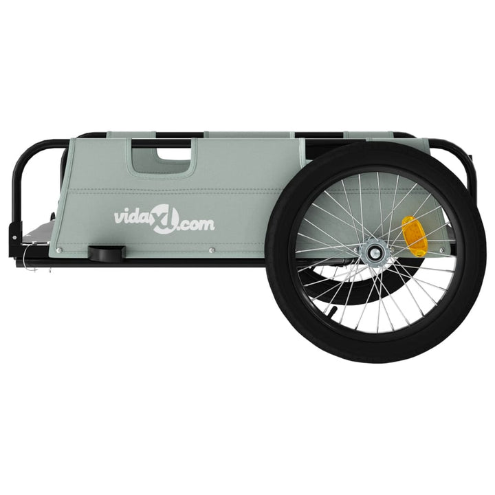 cykeltrailer oxfordstof og jern grå