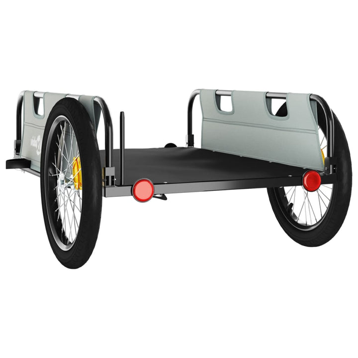 cykeltrailer oxfordstof og jern grå