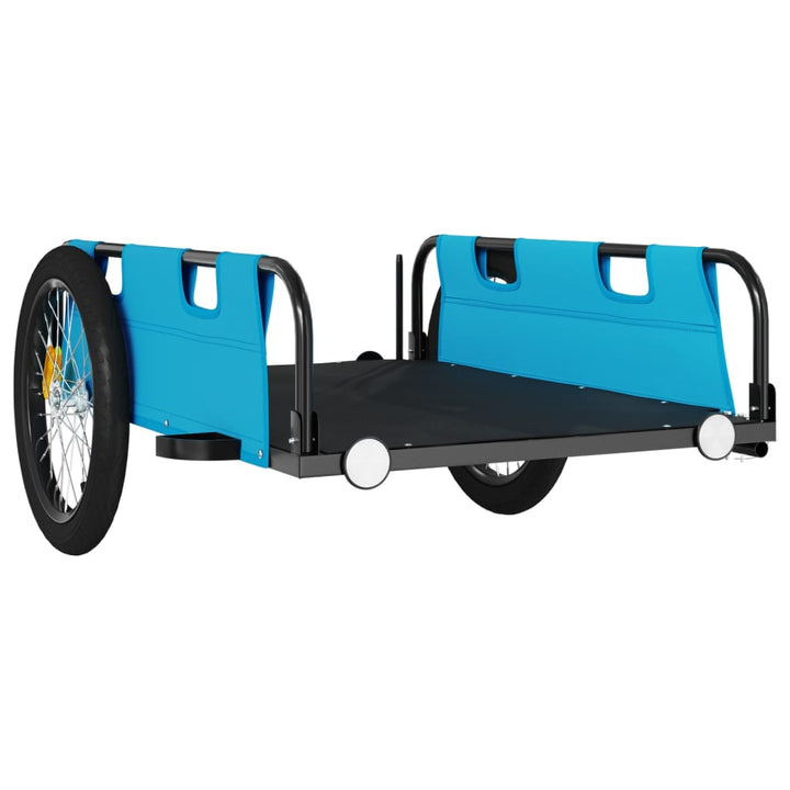 cykeltrailer oxfordstof og jern blå