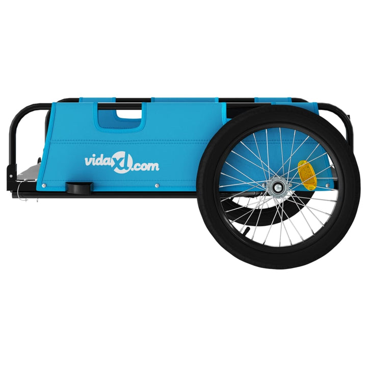 cykeltrailer oxfordstof og jern blå