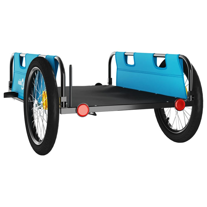 cykeltrailer oxfordstof og jern blå