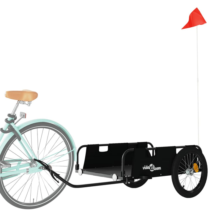 cykeltrailer oxfordstof og jern sort