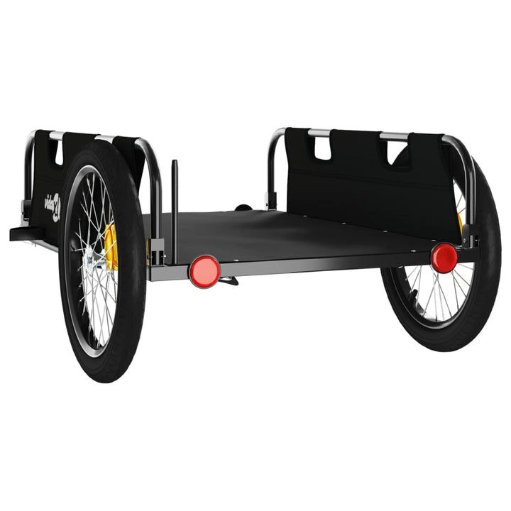 cykeltrailer oxfordstof og jern sort