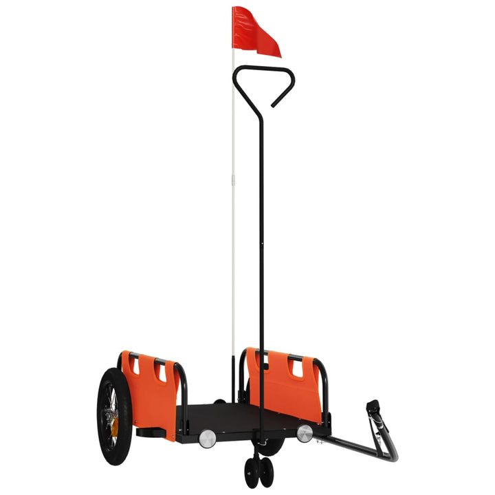 cykeltrailer oxfordstof og jern orange