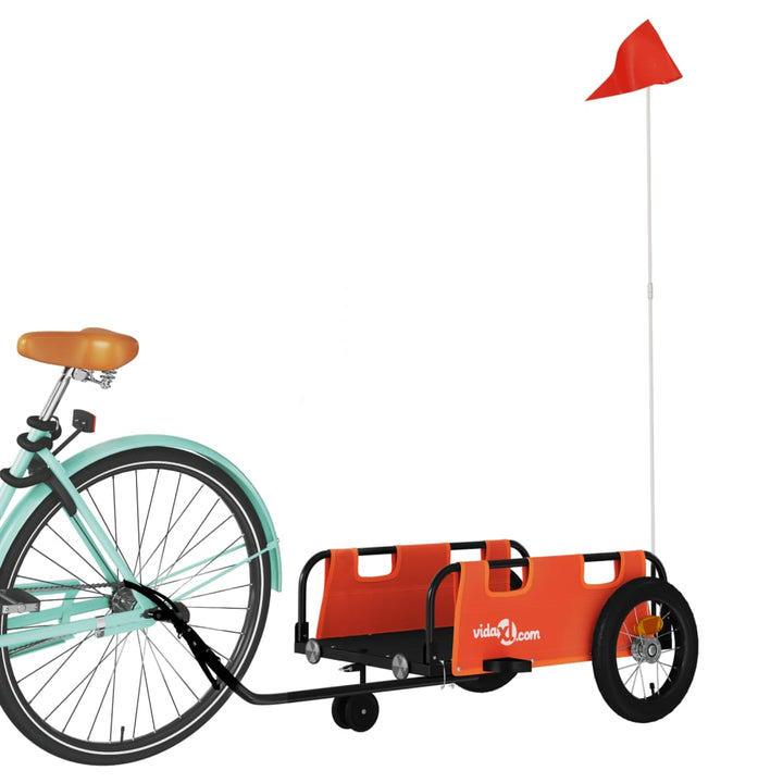 cykeltrailer oxfordstof og jern orange