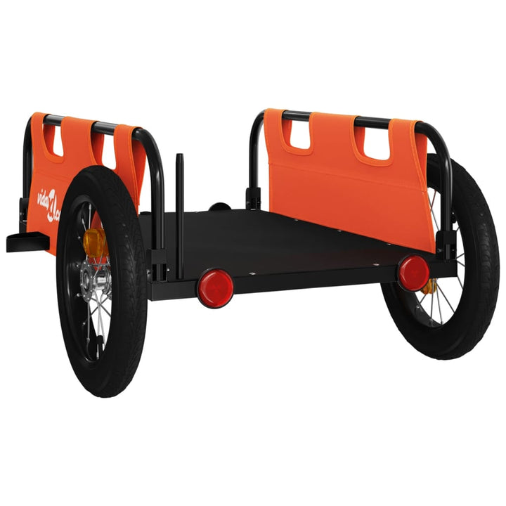 cykeltrailer oxfordstof og jern orange