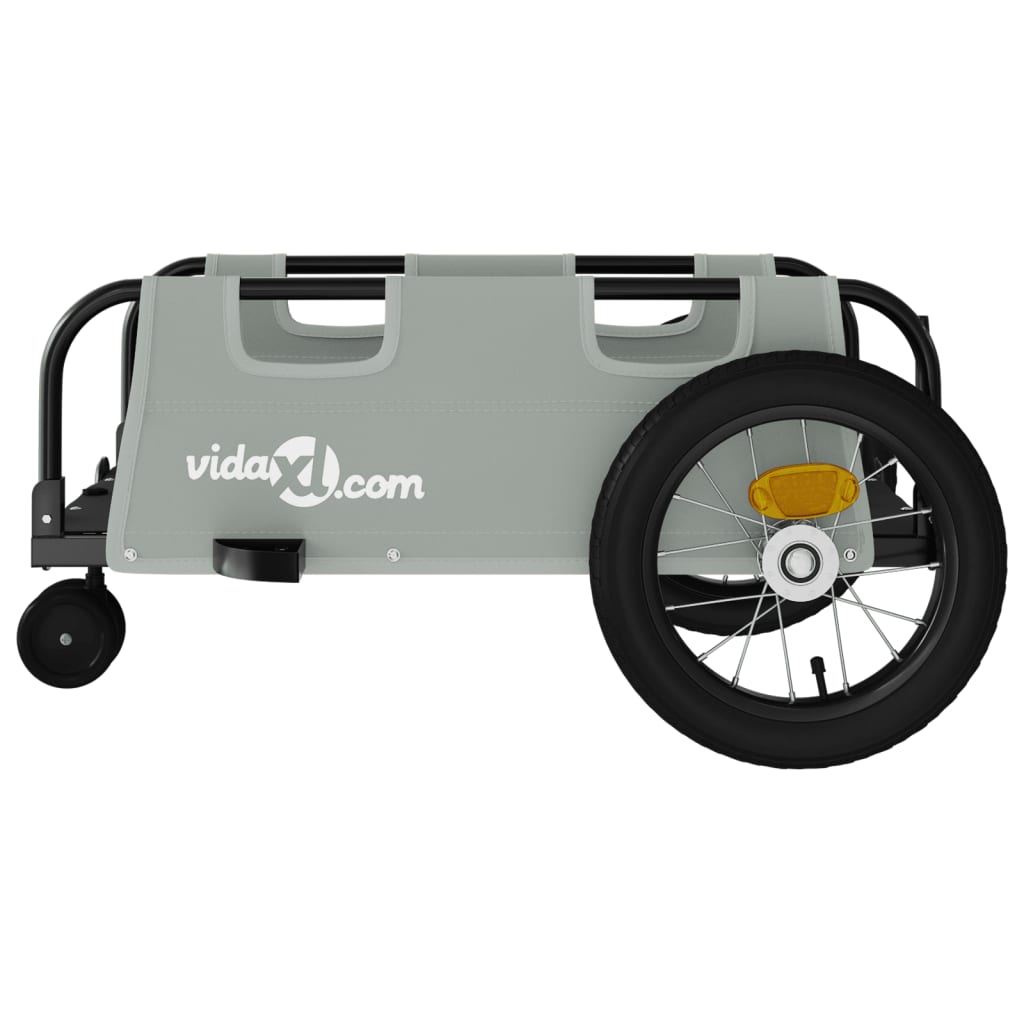 cykeltrailer oxfordstof og jern grå