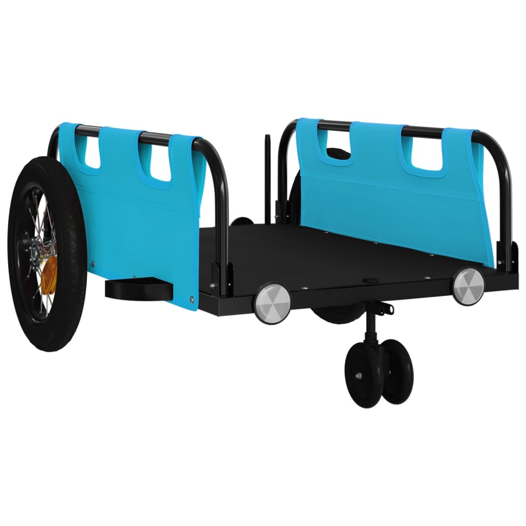 cykeltrailer oxfordstof og jern blå