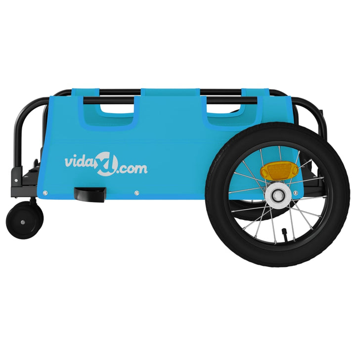 cykeltrailer oxfordstof og jern blå