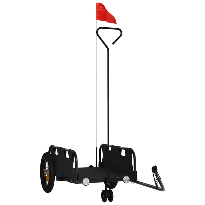 cykeltrailer oxfordstof og jern sort