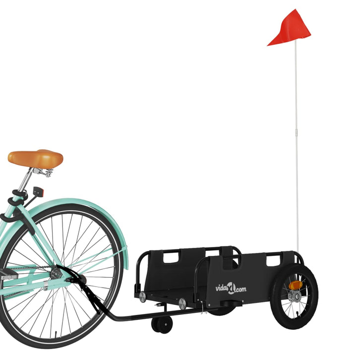 cykeltrailer oxfordstof og jern sort