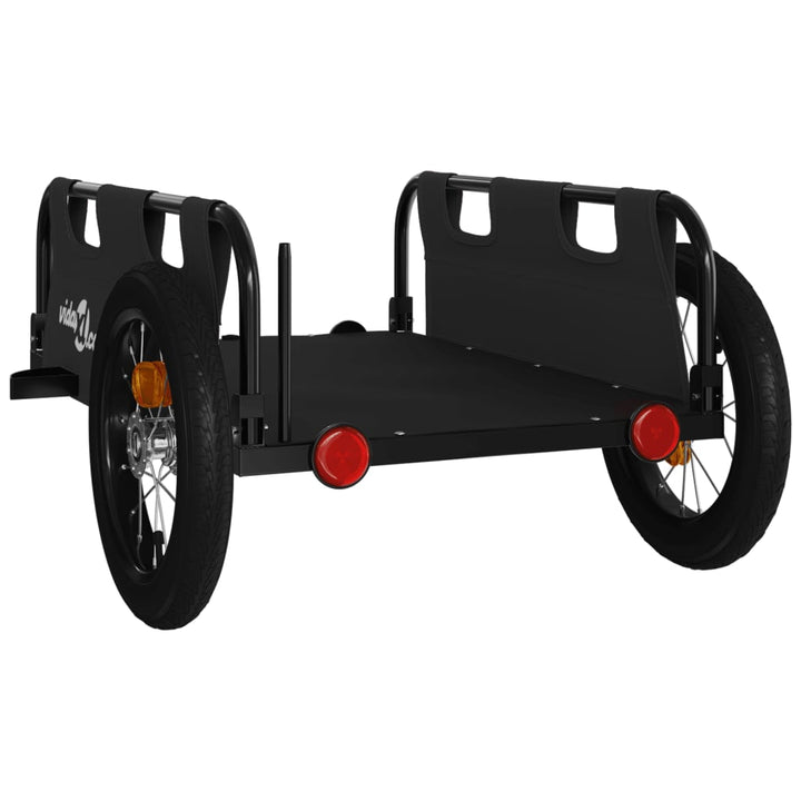 cykeltrailer oxfordstof og jern sort