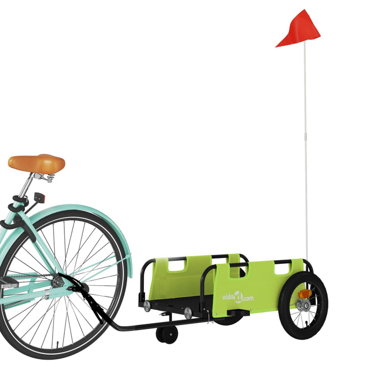 cykeltrailer oxfordstof og jern grøn